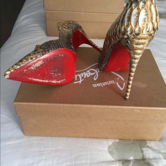 Authentic Christian Louboutin So Kate Python Pumps - Picture 4 of 8